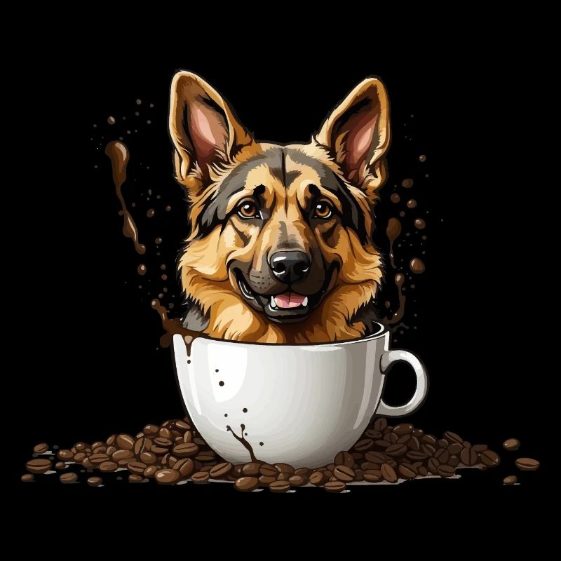 COFFEE GERMAN SHEPHERD
