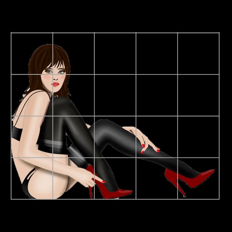 sexy Lady hinter Gittern