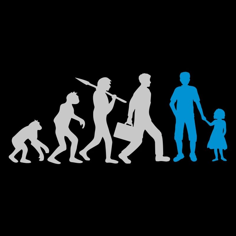 Evolution Papa Tochter Kind