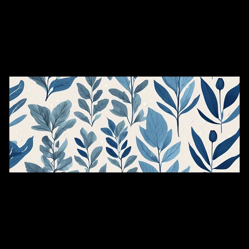 Blue Botanical Pattern