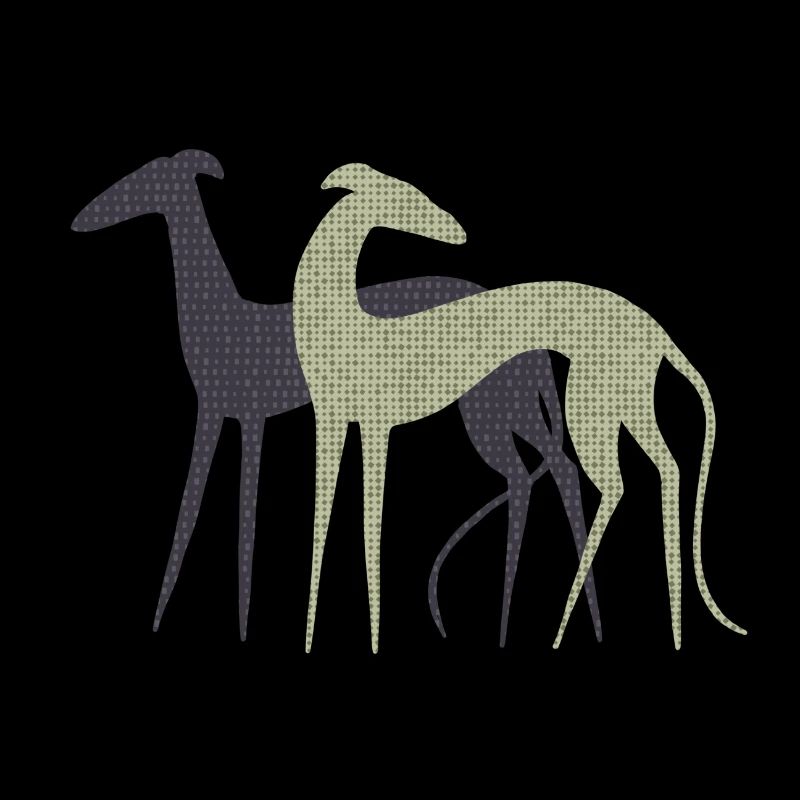 Two greyhounds
