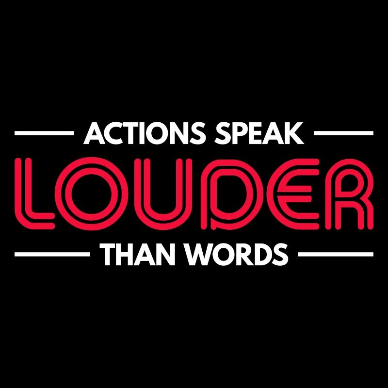 Les actions sont plus éloquentes que les mots - Motivation Gift