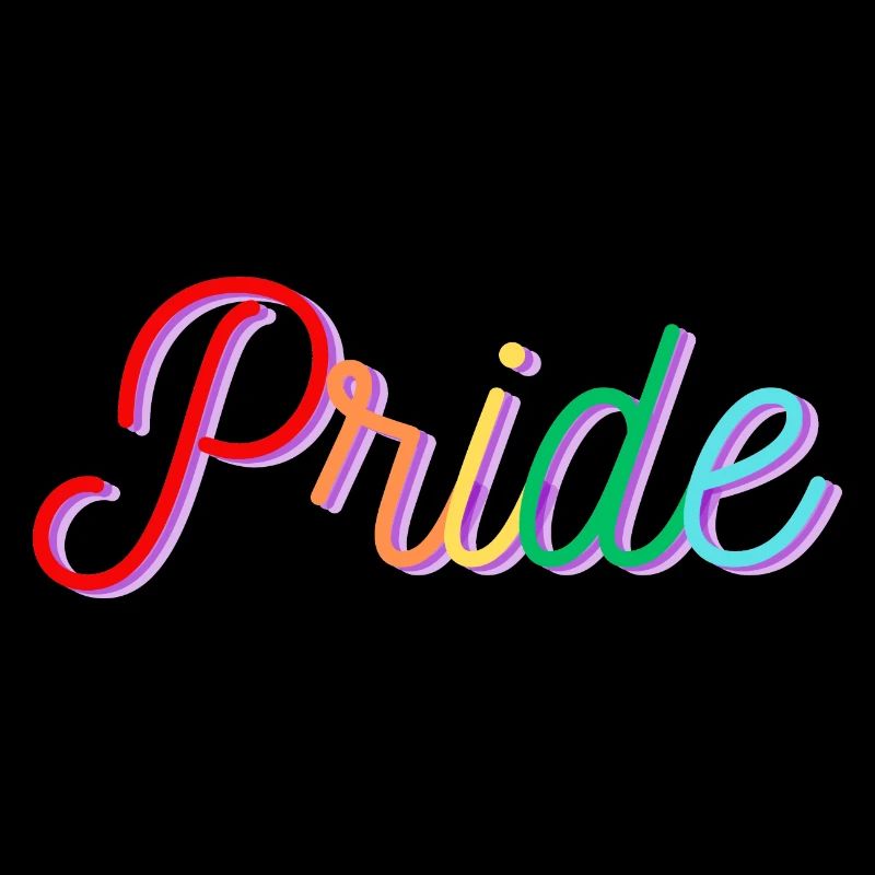 Pride Regenbogen Schriftzug