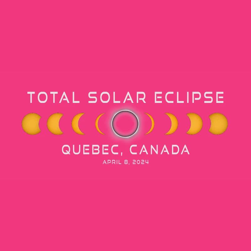 Québec Canada Eclipse Solaire 2024 8 avril Souvenir