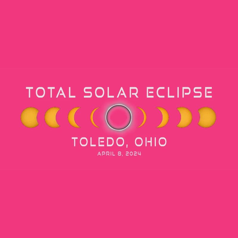 Toledo Ohio Solar Eclipse 2024 8 avril Souvenir