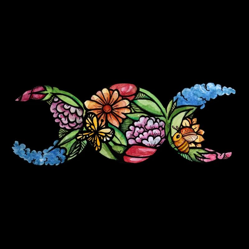 Triple Moon Symbol Ostara Bloom