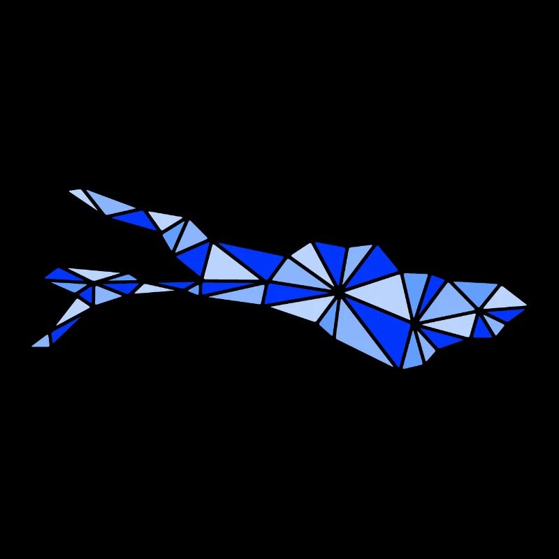 Bodensee | Polygonal | Blau