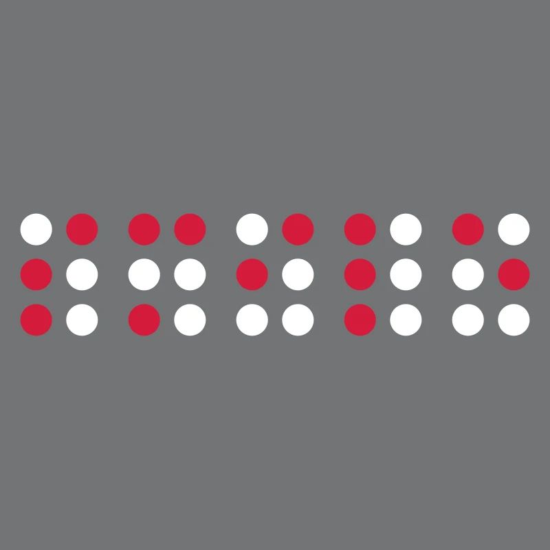 Sourire en code braille, script braille pour les aveugles