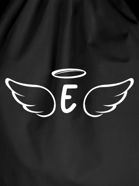 Letter e angel wings