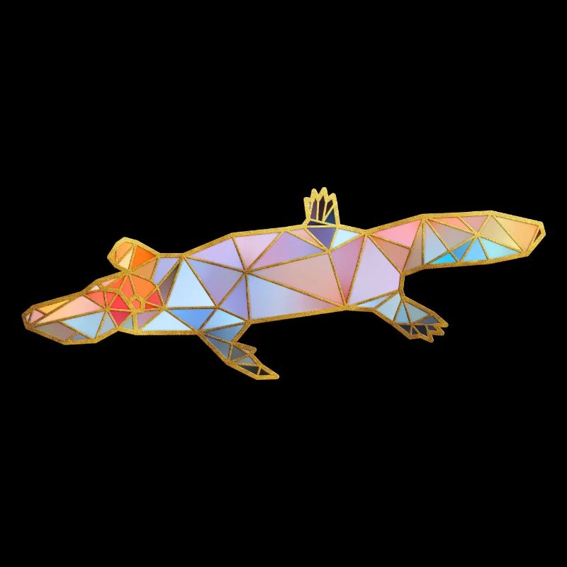 Platypus geometric gold lines