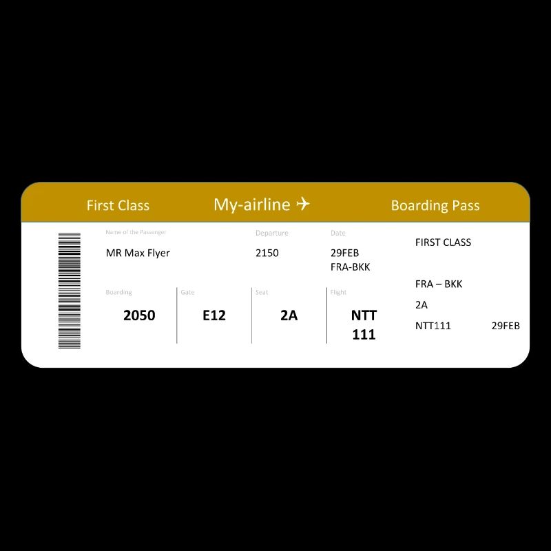 Boarding Pass First Class