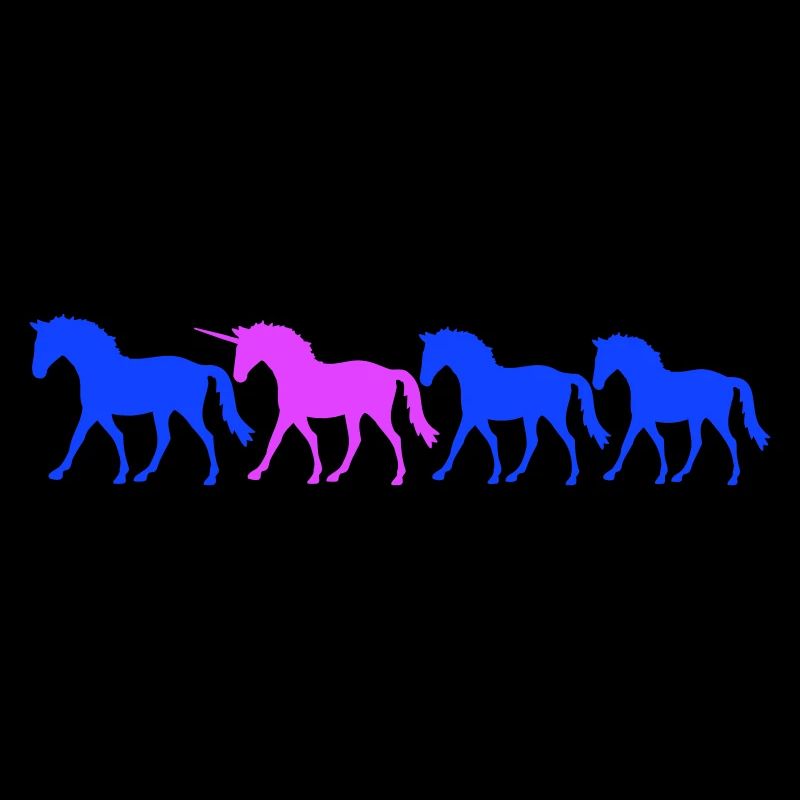 4 Einhörner Team Silhouette Be Different besonders