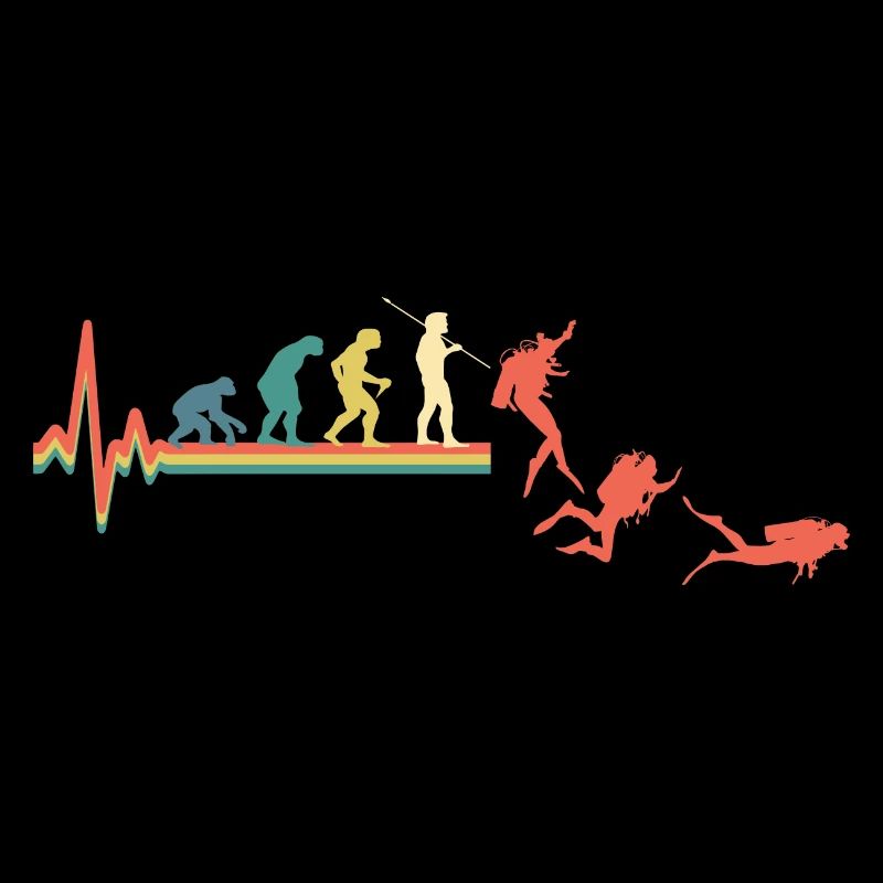 Taucher Tauchen Evolution Retro