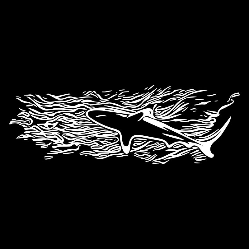 Silhouette de surface de requin