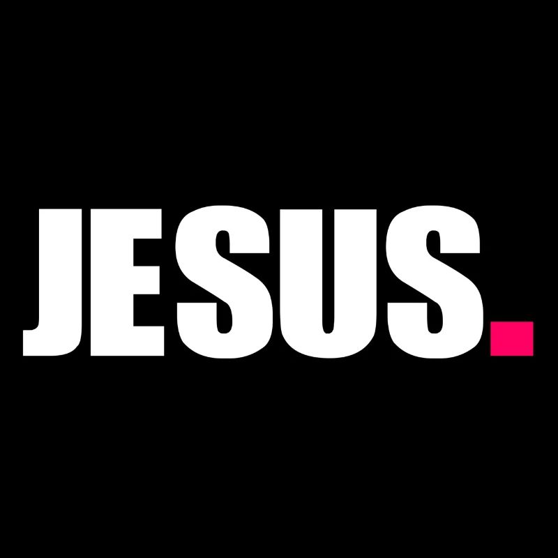 Jesus Christ Statement Lettering in White