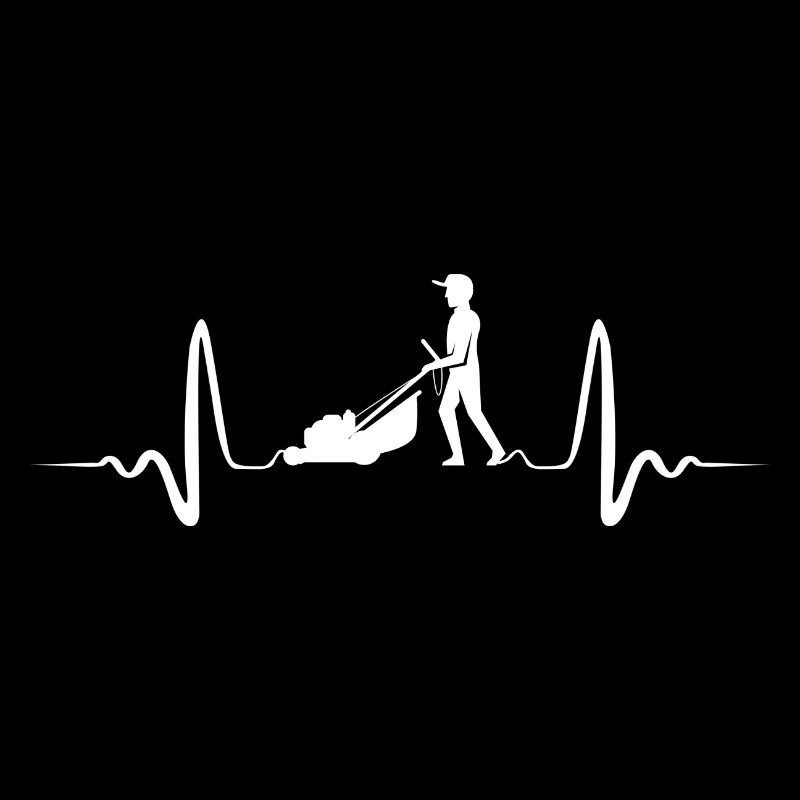 der Rasen mäht Heartbeat Gras mähen