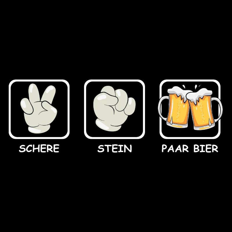 Schere Stein Papier/ Paar Bier
