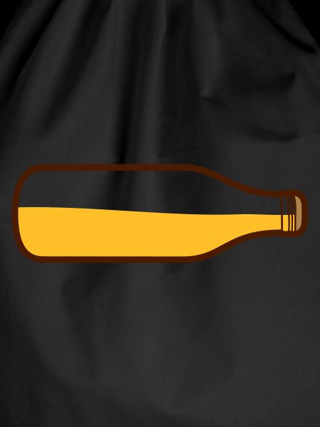 Beer bottle lying down