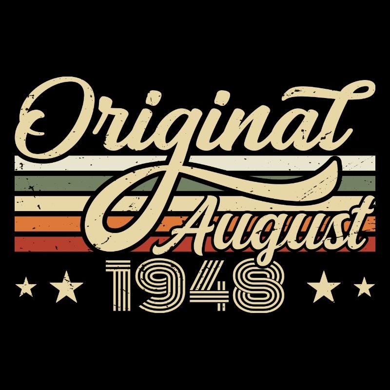 August 1948 birthday August 1948 - Original 1948