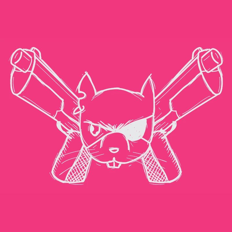 Eichhörnchen mit einer Waffe