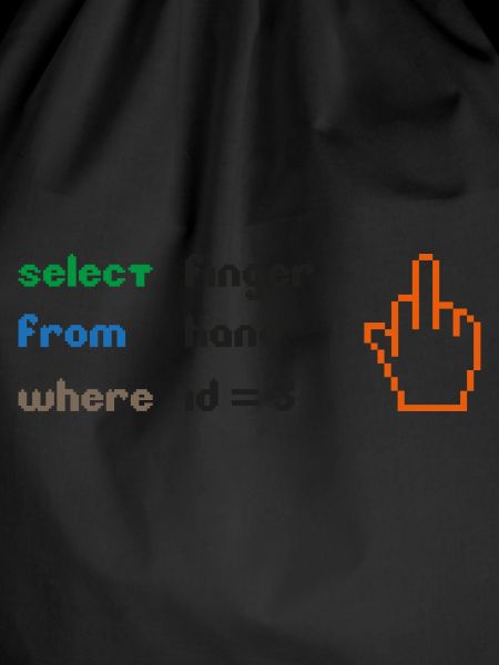 Lustige SQL-Abfrage: 8-Bit-Mittelfinger für Geeks