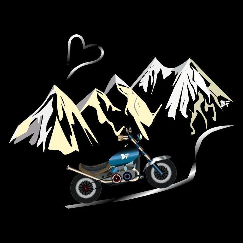 Motorcycle and mountains equal experienced freedom