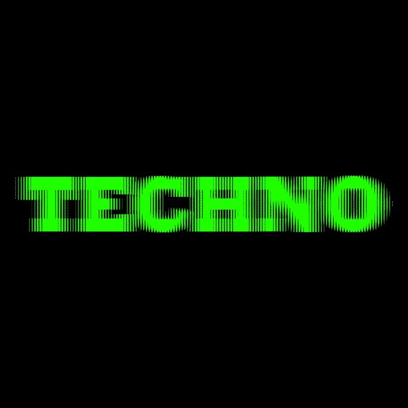 Techno Glitch Green