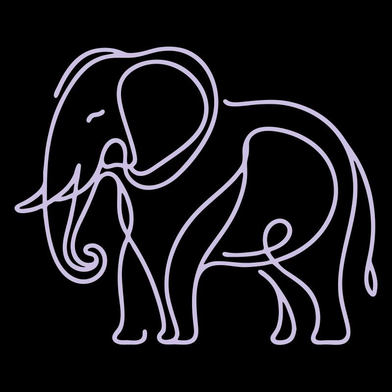 Dessin au trait d’éléphant