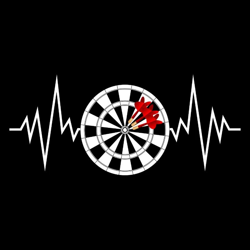 Dart Darts Darten Dartscheibe Herzfrequenz