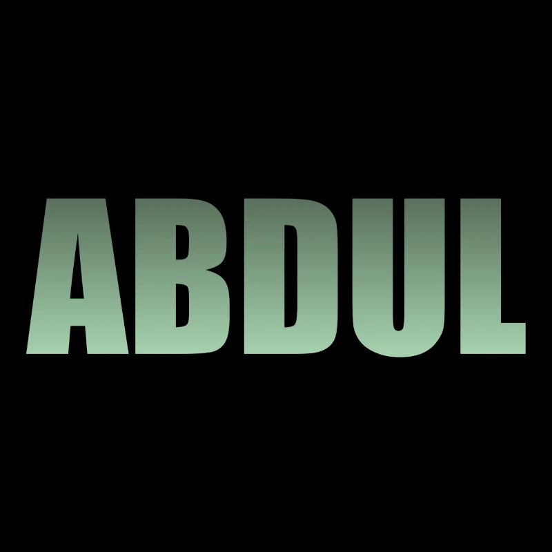 Prénom : Abdul - dégradé vert