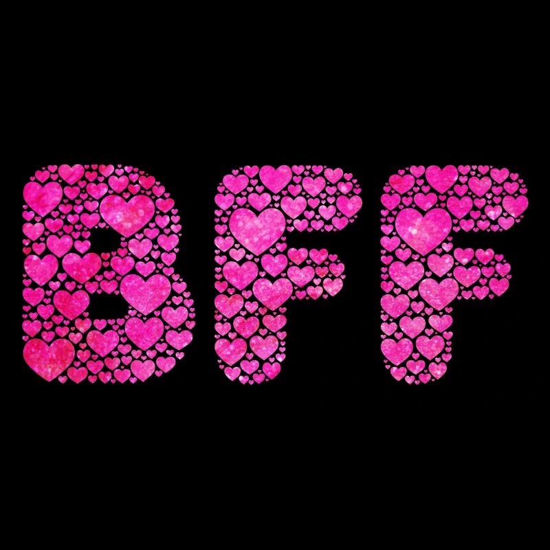 BFF (hearts & letters)