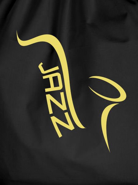 Jazz saxophone music lettering