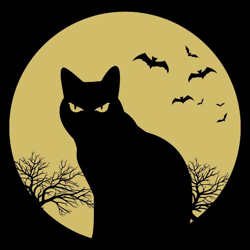 halloween Katze Mond
