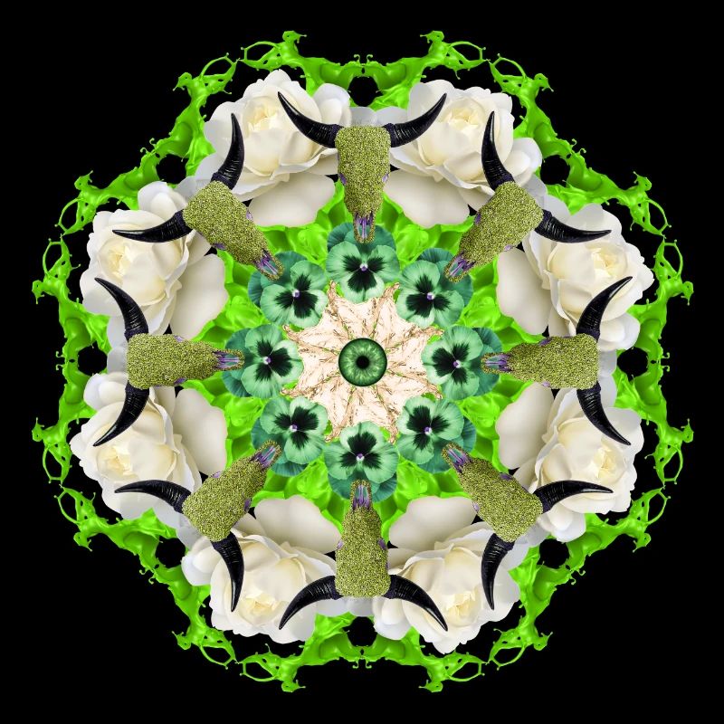 green cows mandala