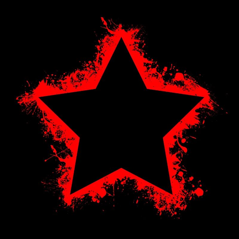 Red star splatter