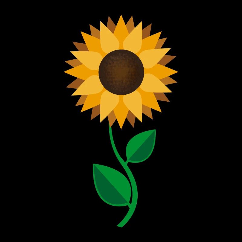 Flat Design - tournesol pour toujours