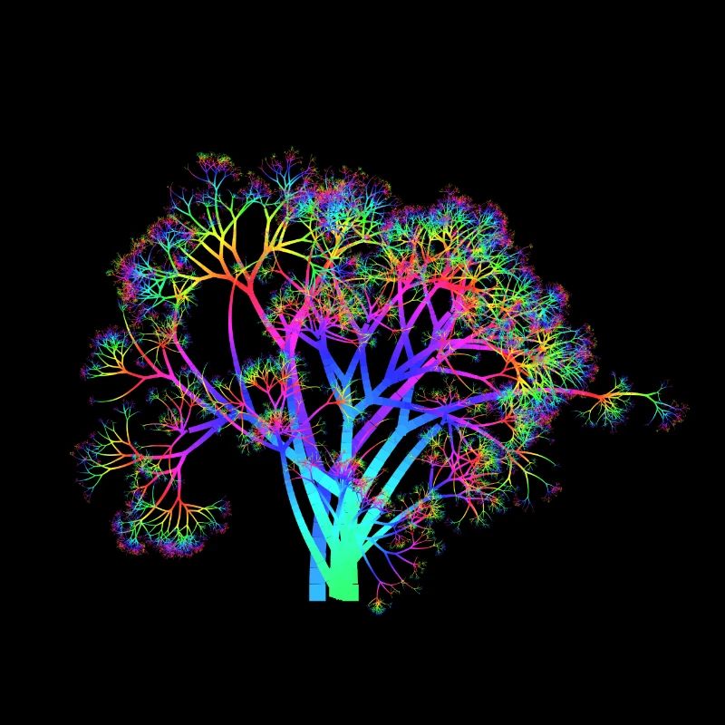 Goa Tree Neon psy psychedelic Techno Party