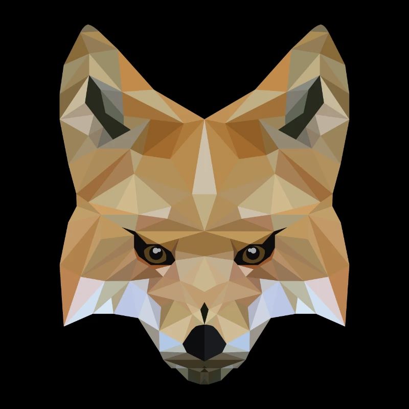 Low Poly Art Fox - Geschenkidee