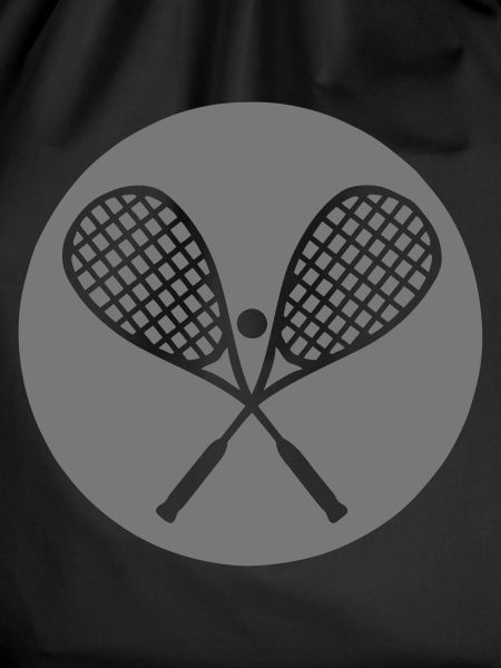 squash logo racket