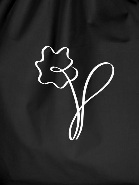 One line flower white