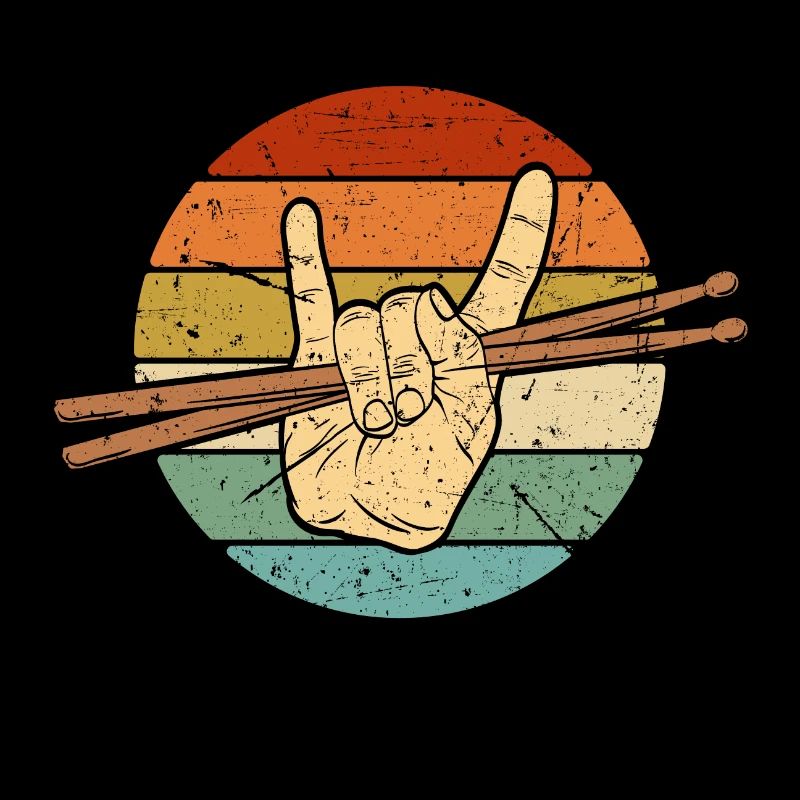 Drumming Shirt For Drummers "Drumsticks Hand"