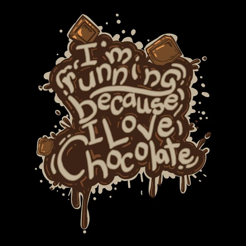 Funny running for chocolate