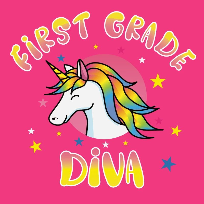 First Grade Diva Einhorn Einschulung Geschenk