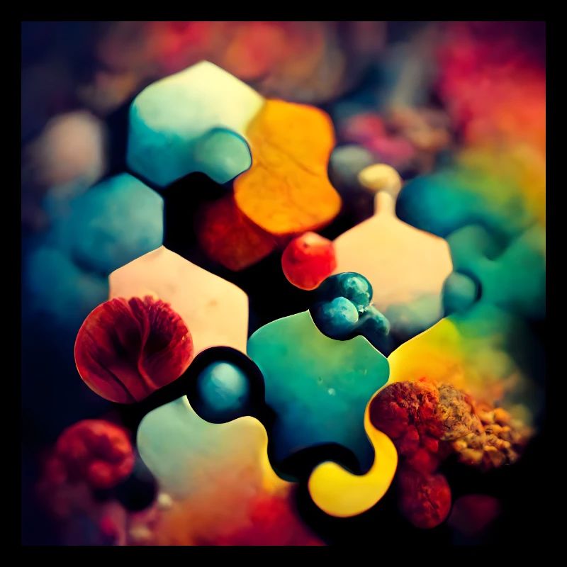 A puzzle with molecules