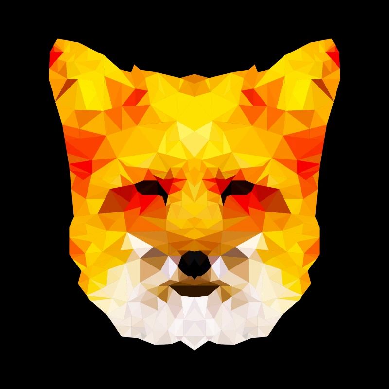 Beautiful fox polygon design