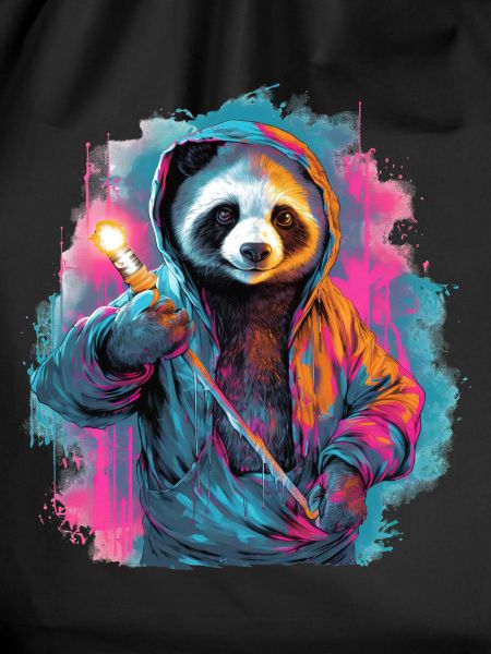 Panda mit Fackel