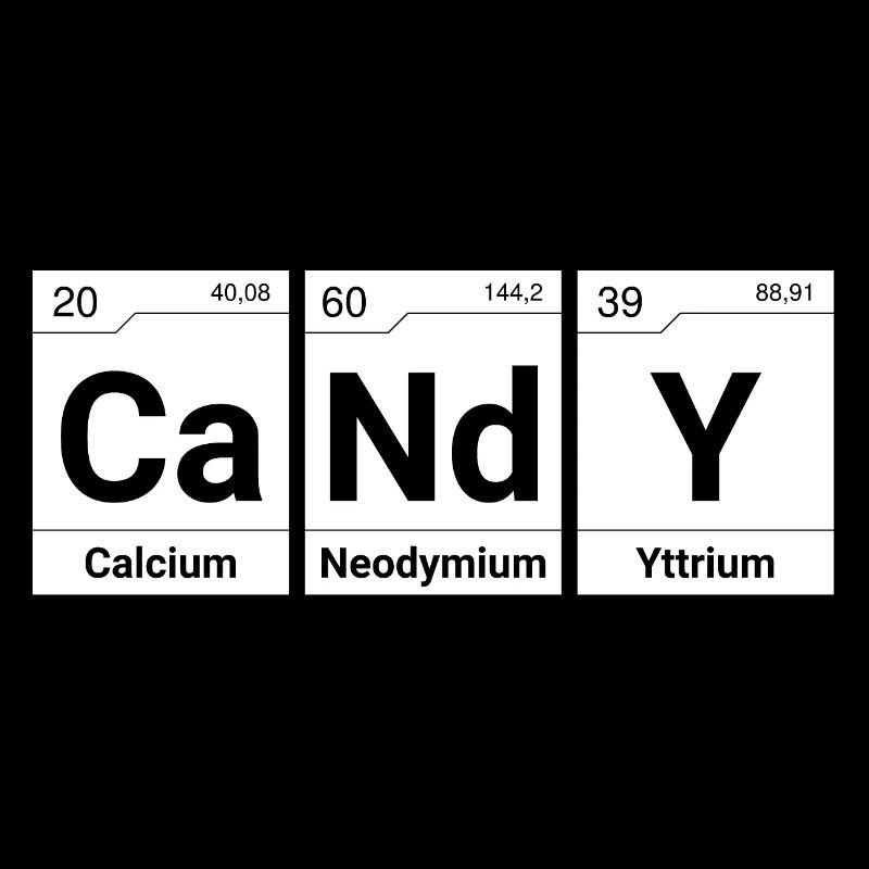 Süßkram Süßigkeiten Candy Periodensystem Elemente