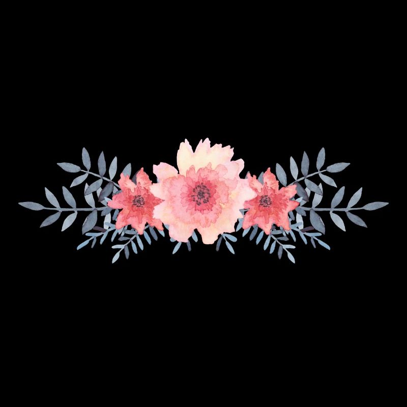 Blumenfahne - Aquarell - Rosa