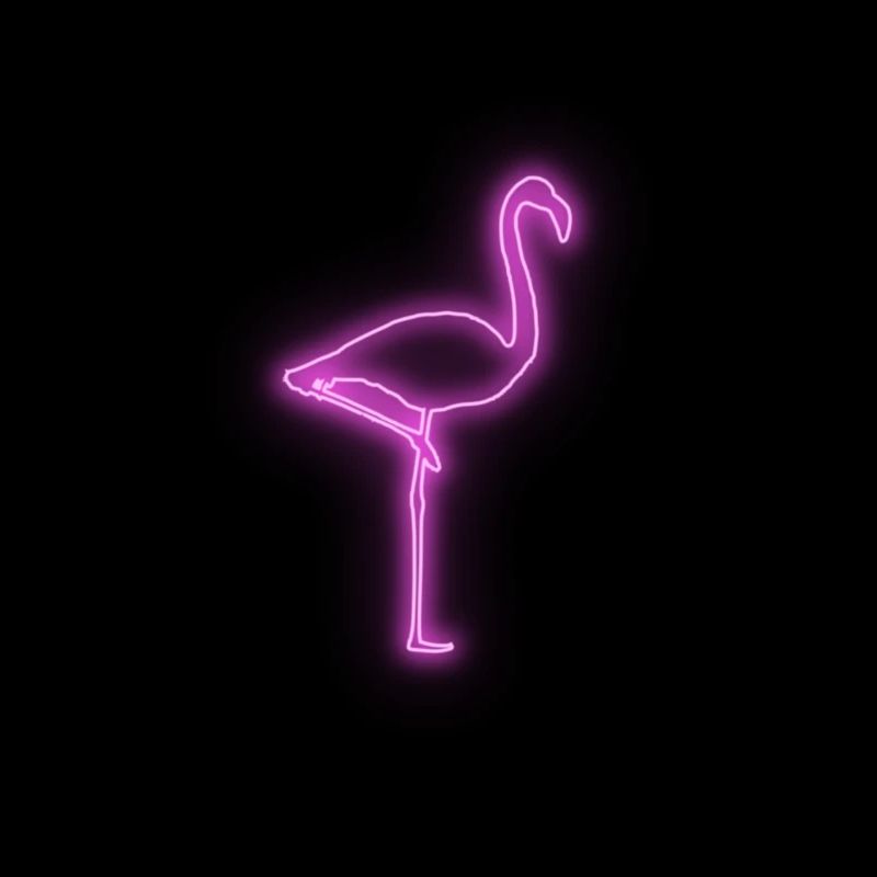 Flamingo Neon Retro