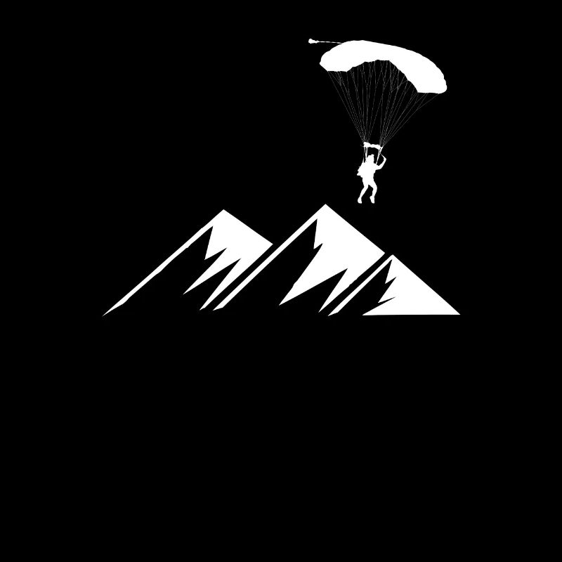 Fallschirm Paragliding über den Bergen Geschenk